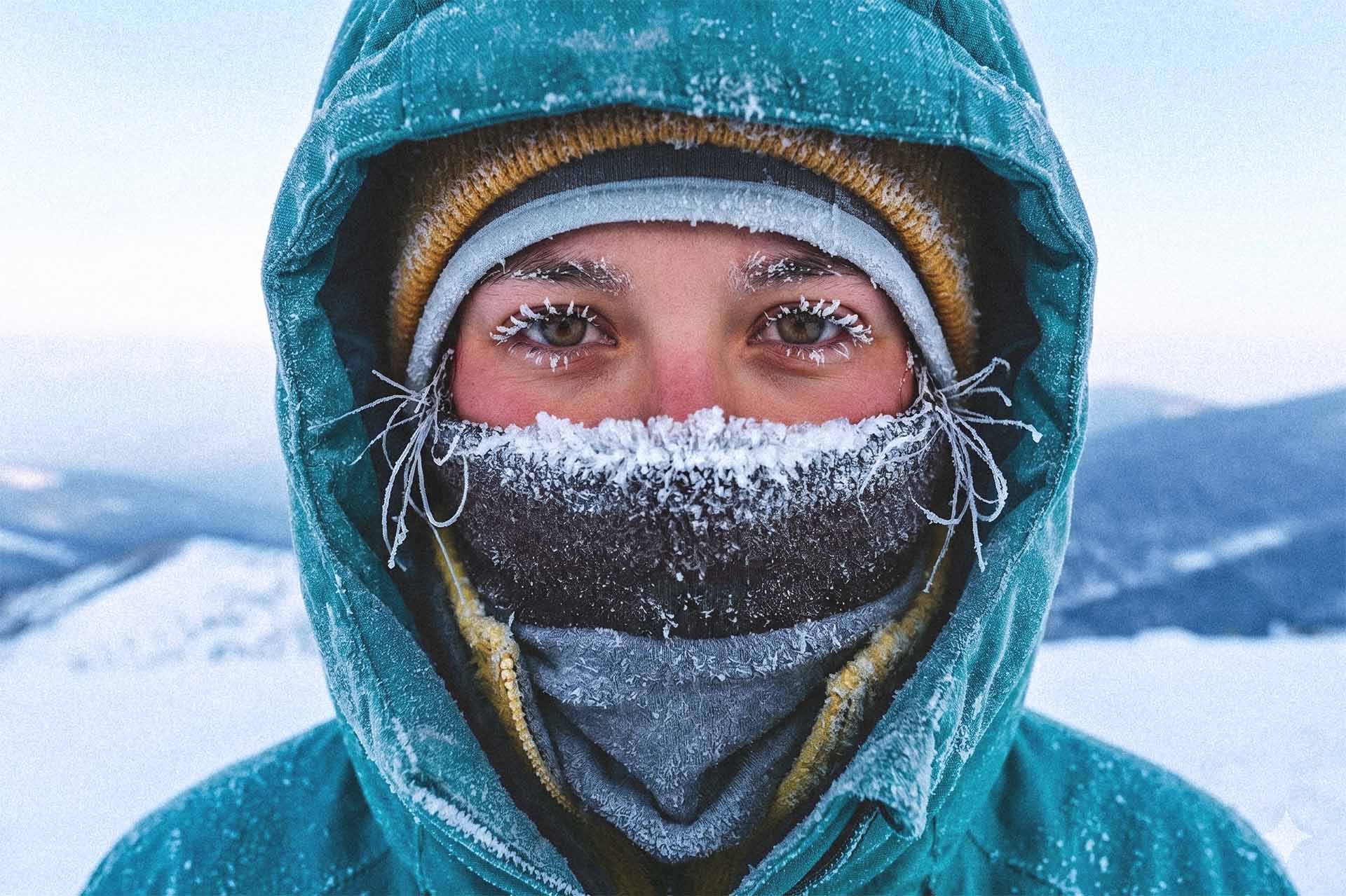 A woman on the high mountain