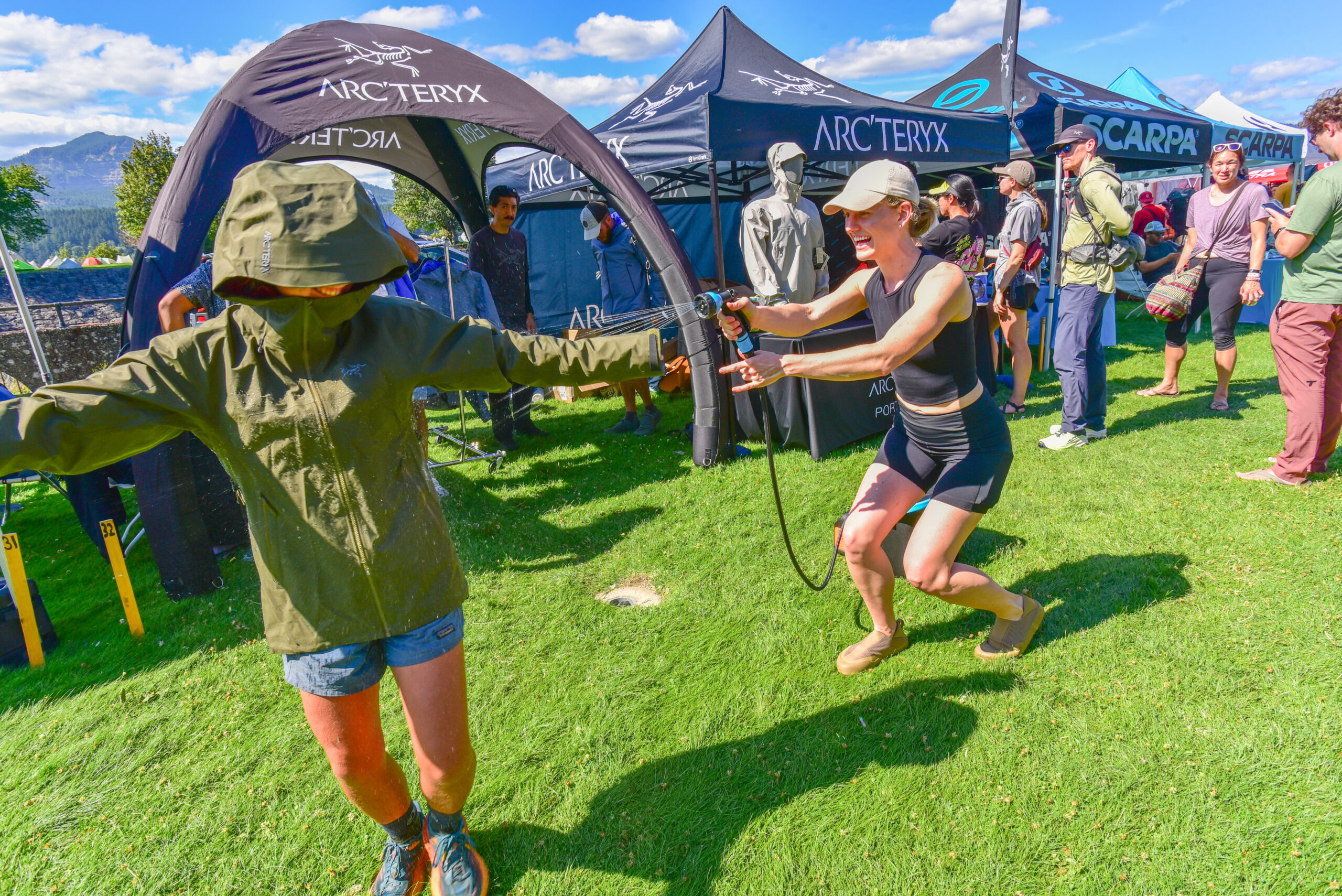 Attendees at the PCT Days gear expo in Cascade Locks